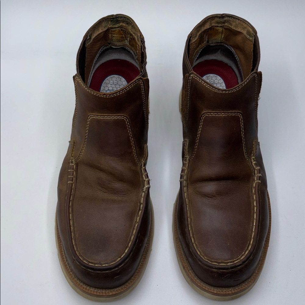 Twisted X Men’s Size 9.5M Steel Toe Brown Leather Square Toe Pull On Work Boots
